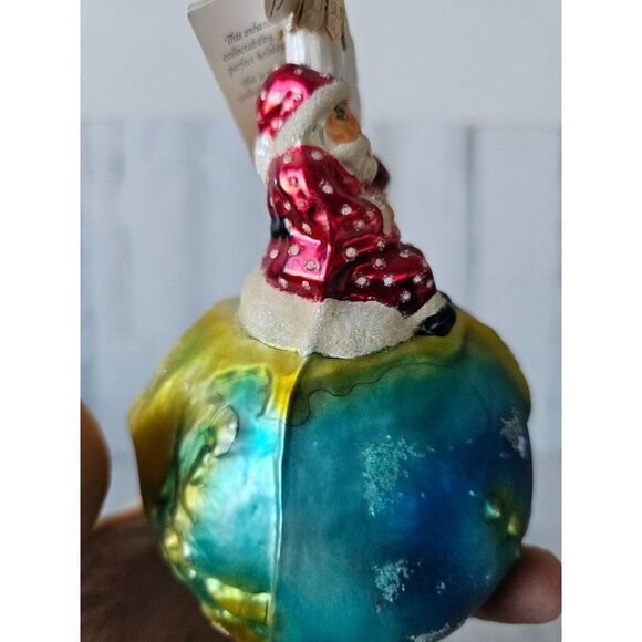 Radko Santa house sitting Earth world ornament vintage Xmas tree - Picture 8 of 11